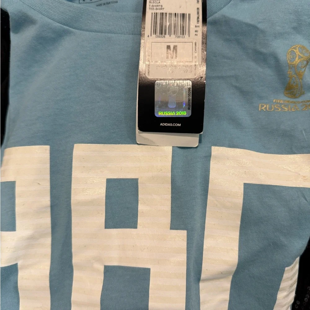 Adidas Sky Blue Graphic Tee FiFA World Cup Rusia‎ 2018